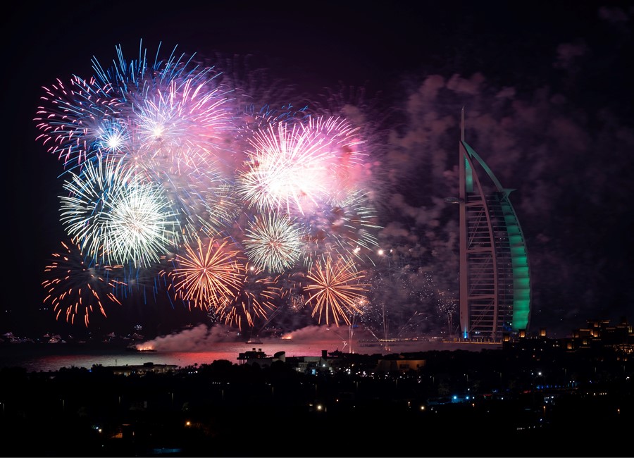Colorful Fireworks in Dubai, Best Places to Spend New Year's Eve